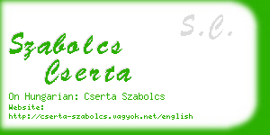 szabolcs cserta business card